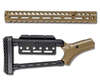 Das 1854 M-LOK Lever Stock Set (FDE) aus leichtem 6061-T6 Aluminium bietet 24 M-LOK Slots, 18 Fingerkerben und eine einfache DIY-Montage für optimale Leistung!